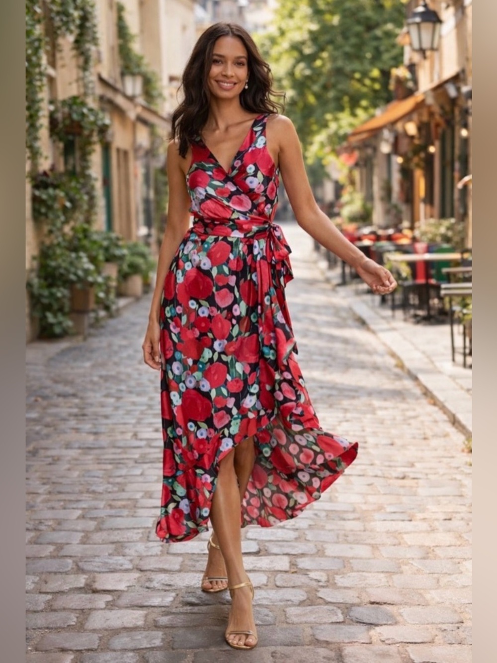 Anthropologie Hutch Asymmetrical Wrap Dress Size Large